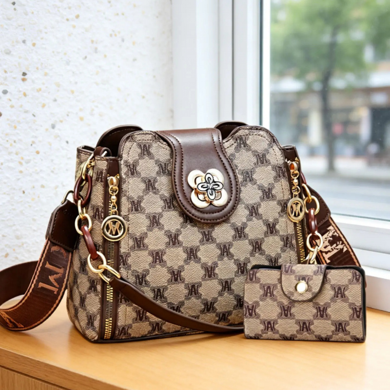 Women Bags Crossbody - vintage letter printed shoulder bag, fashionable