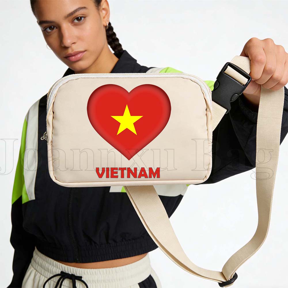 Women Bags Vietnam - Vietnam Heart Flag Sport Waist Bags