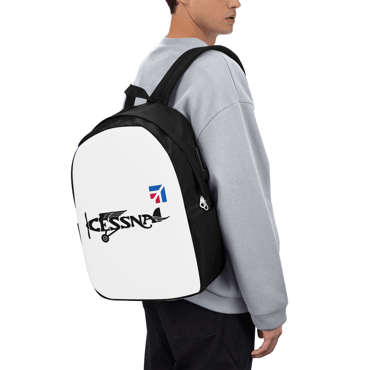 Women Bags Laptop - Cessna Logo Backpack Travel Notebook Bag