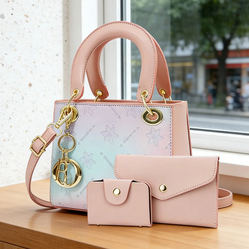 Women Bags Crossbody - Gradient Printed Crossbody Shoulder Bag Set,