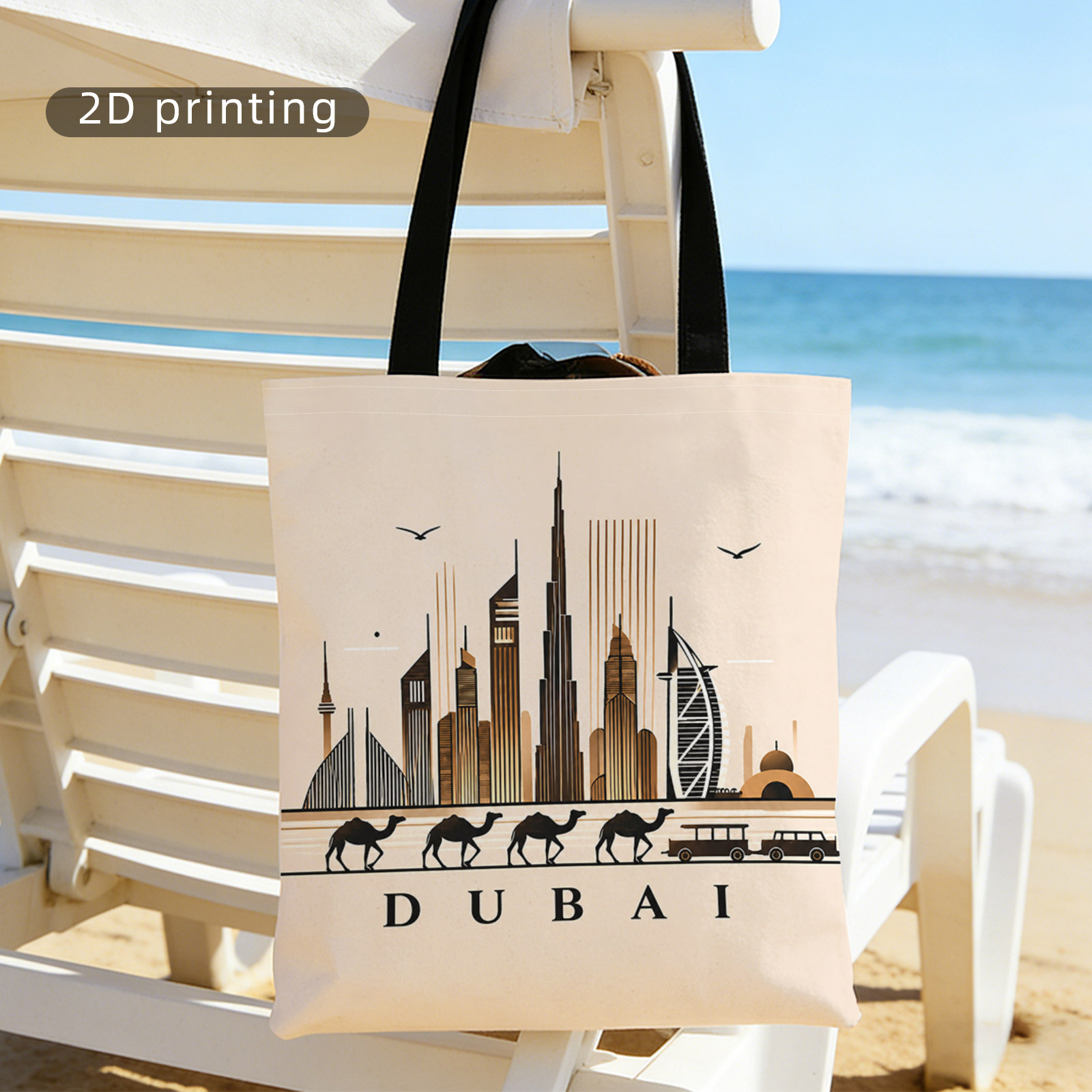 Women Bags In Dubai - Pattern Printing Handbag Large Capacity Shoulder