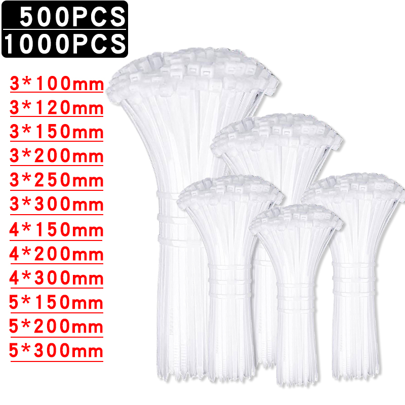Women Bags Under 500 - 500/1000PCS/bag Self-locking Plastic Nylon Tie White