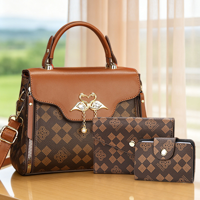 Women Bags Crossbody - 3-piece women's bag set, light luxury