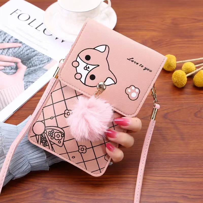 Women Bags Dkny - Cute Cartoon Pattern Touch-Screen Phone Bag