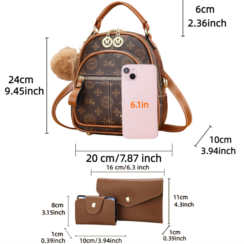 3-piece women's bag set, light - огляд і ціна Women Bags Crossbody