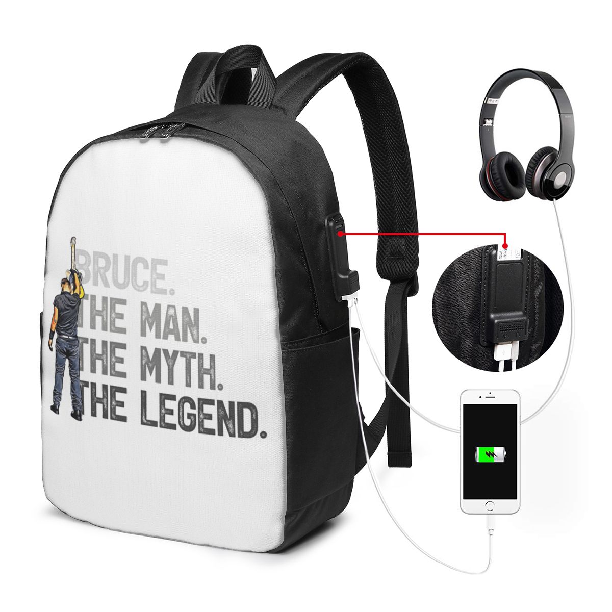 Bruce Springsteen Backpack Tra - огляд і ціна Women Bags Laptop