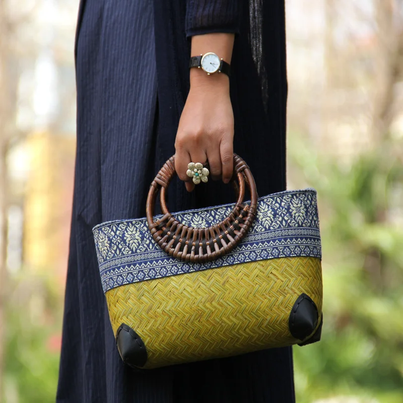 Retro Japanese Handmade Bamboo - огляд і ціна Women Bags Vietnam