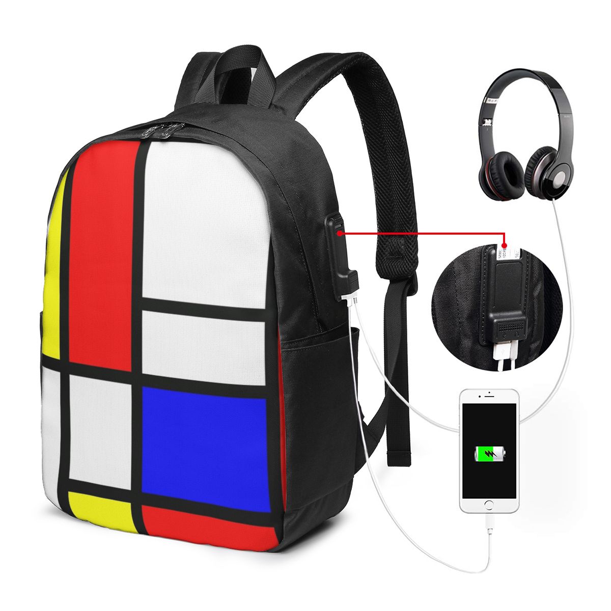 Piet Mondrian Composition  Bac - огляд і ціна Women Bags Laptop