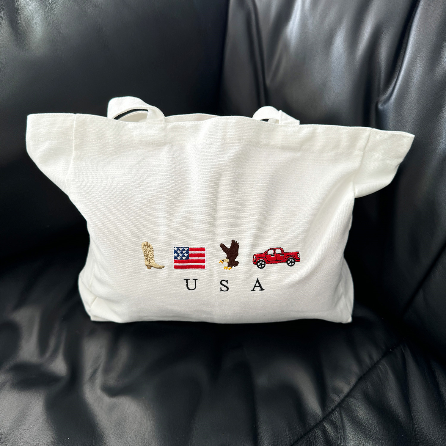 USA Icons Embroidered White Ca - огляд і ціна Women Bags Ck