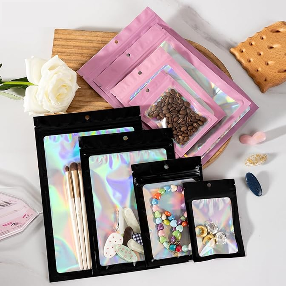 10-1000Pcs Holographic Ziplock - огляд і ціна Women Bags Under 500