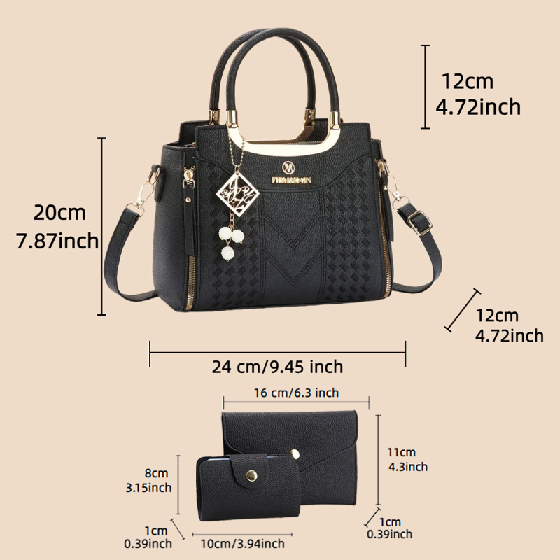 3-piece handbag set made of ly - огляд і ціна Women Bags Crossbody