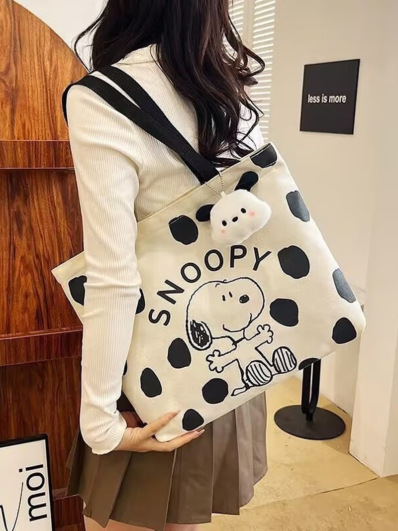 Cartoon Snoopy Canvas Shoulder - огляд і ціна Women Bags Dkny