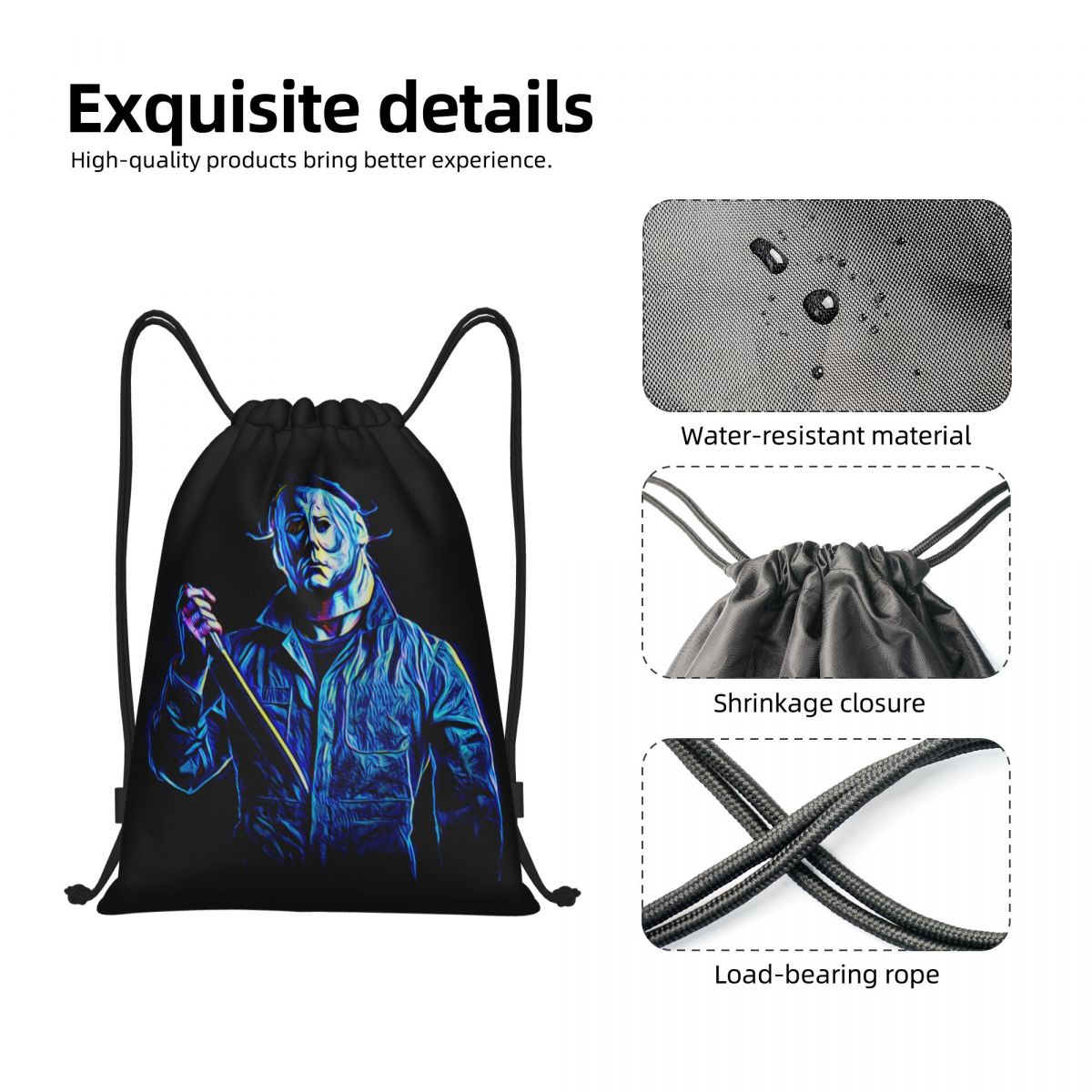 Custom Michael Myers Drawstrin - огляд і ціна Women Bags Myer