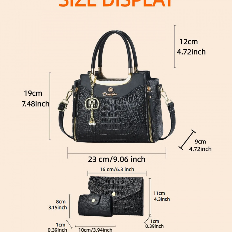 Women's Crocodile Texture Hand - огляд і ціна Women Bags Crossbody
