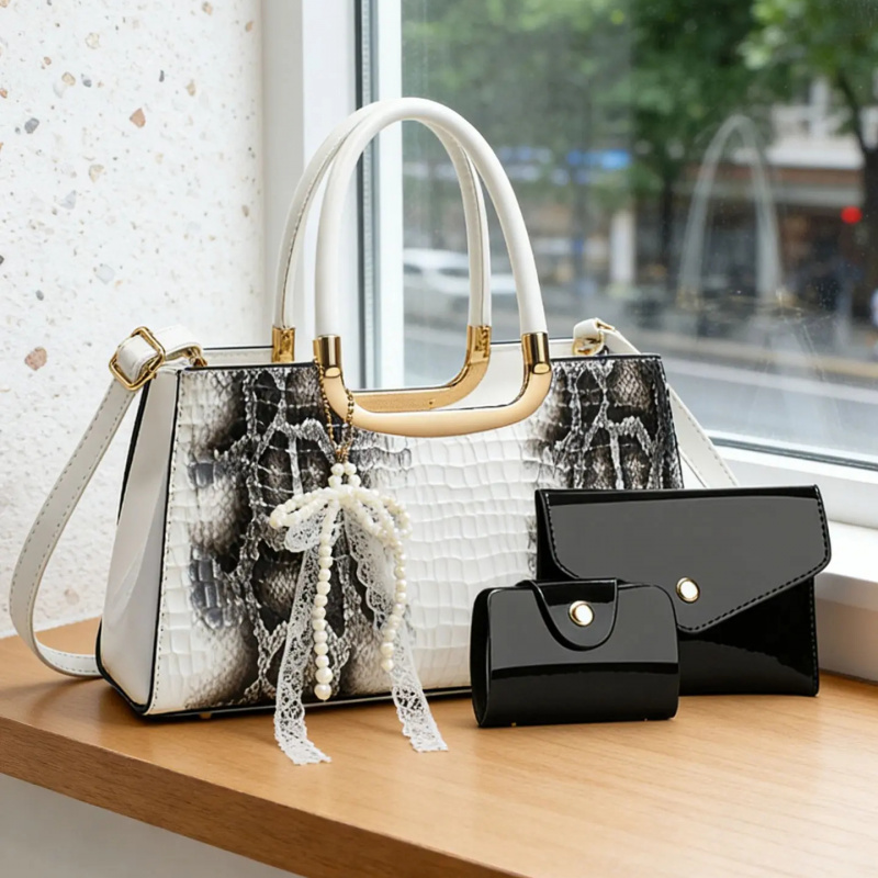 Women's Handbag Set, Crocodile - огляд і ціна Women Bags Crossbody