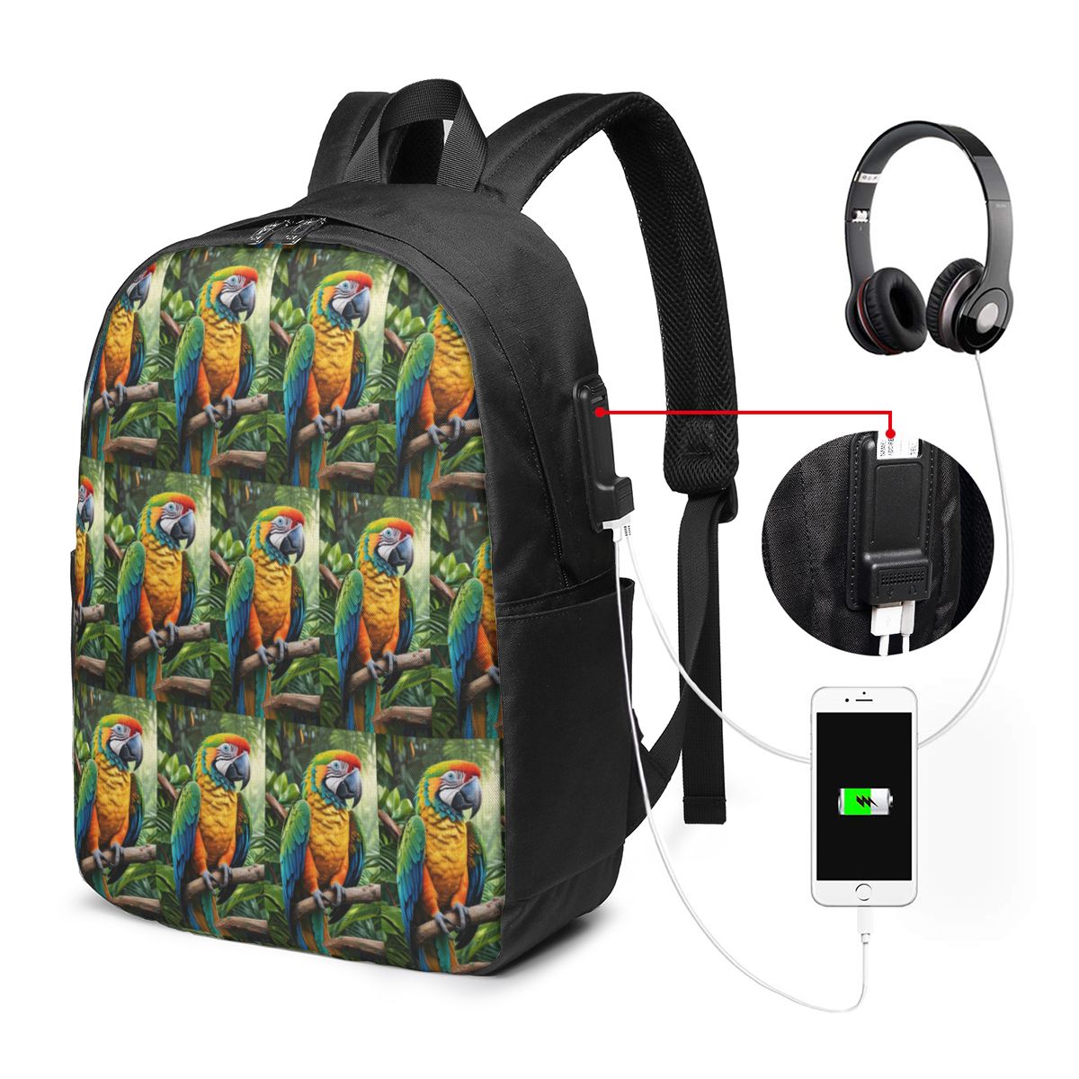 Cute Macaw Parrots Backpack Tr - огляд і ціна Women Bags Laptop