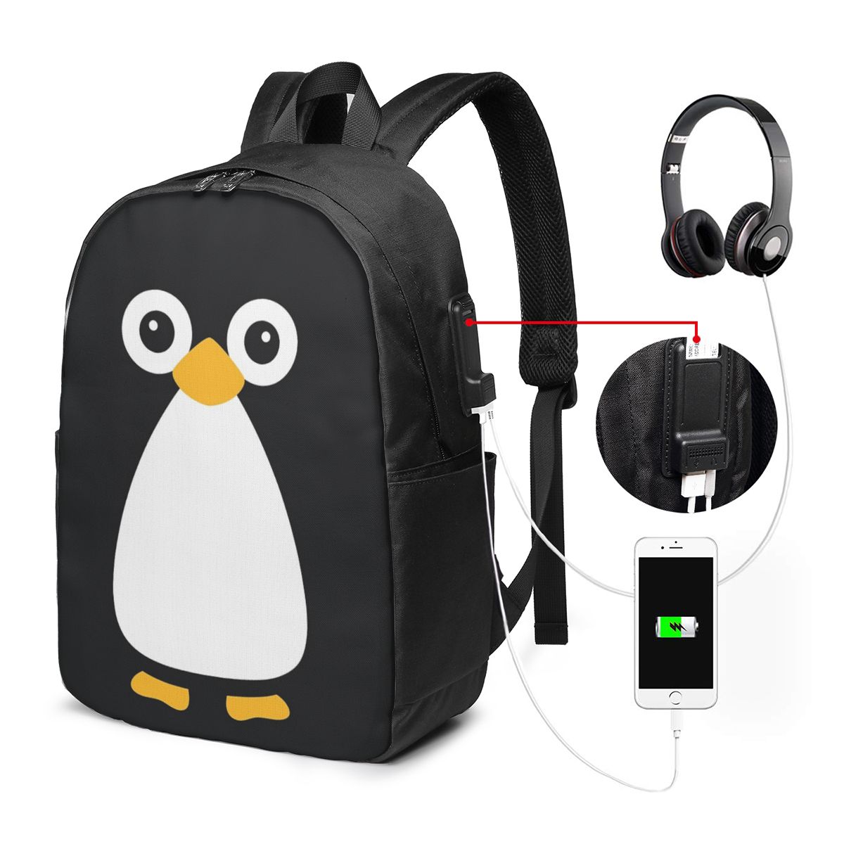 Cute Vector Penguin Backpack T - огляд і ціна Women Bags Laptop