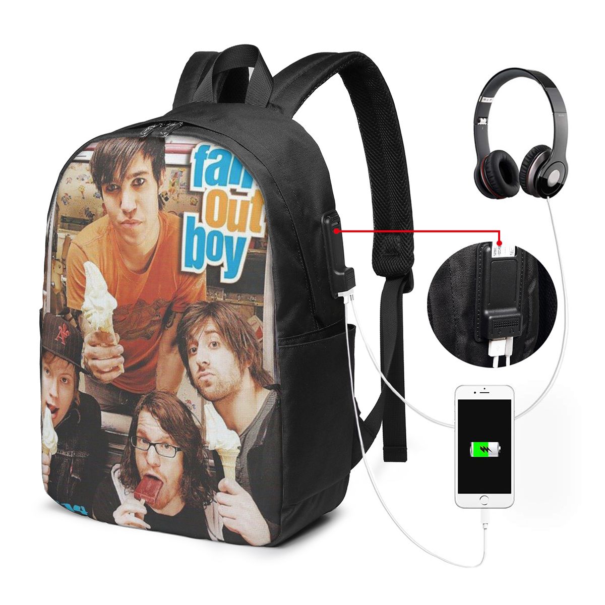 Fall Out Boy Backpack Travel N - огляд і ціна Women Bags Laptop