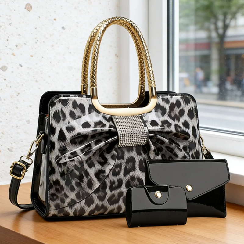 Butterfly Knot Leopard Print W - огляд і ціна Women Bags Crossbody